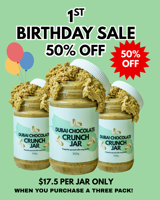 3 Pack Dubai Chocolate Crunch Jar